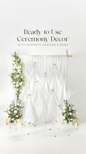 Ling's moment Wedding Arch Flowers - 6.5FT Floral Garland for Ceremony Arbor Backdrop Decoration - Artificial Rose Floral Swag for Sweetheart Table Birthday Party, Baby Shower, Lily White - color: Wht-lily White