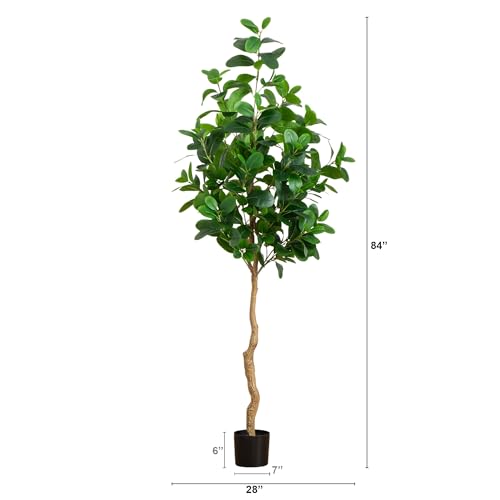 Nearly Natural 7ft. Artificial Audrey Ficus Tree - size: 7ft