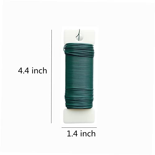 3 Rolls 22 Gauge Green Paddle Wire Flexible Floral Wire for Flower Arrangement, Wreath, Garland - color: Green