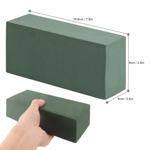 IHDYPPEW 16 PCS Green Floral Foam Blocks, 7.8"L x 2.4"W x 3.54"H Floral Foam for Flower Arrangements, Dry and Wet Florist Foam for Flowers, Flower Foam Bricks for Flowers Business, Outdoor, Weddings - size: 16 PCS 7.8 x 2.4 x 3.54 inch