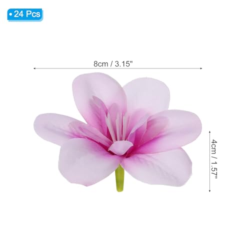 PATIKIL Artificial Orchid Petals, 24Pcs Faux Orchid Flower Head Fake Butterfly Flowers Crafts for Home Wedding Decoration, Light Purple - color: Light Purple