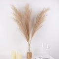 Tableclothsfactory 3 Stems | 44" Taupe Artificial Pampas Grass Plant Sprays, Faux Branches Vase Flower Arrangement - color: Taupe