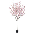 Nafresh Tall Artificial Cherry Blossom Tree 6Ft(72'), Realistic Potted Silk Faux Cherry Blossom, Indoor/Outdoor for Home, Office, Living Room, Bedroom, Porch - size: 6ft
