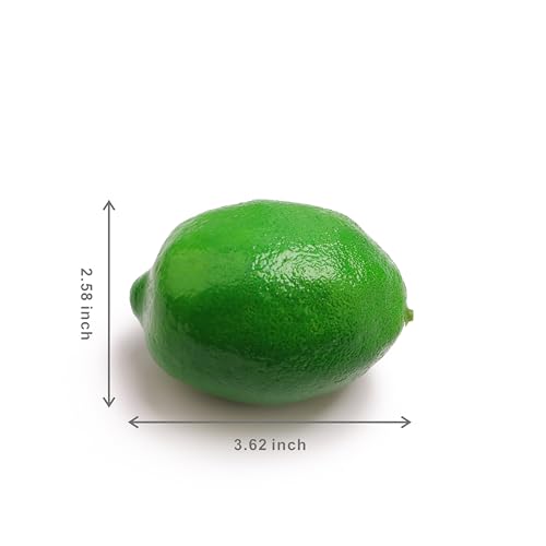 9PCS Green Simulation Fake Fruit - Realistic Lemon Decoration for Kitchen, Table, Thanksgiving & Christmas - color: 9pcs Green Lemon