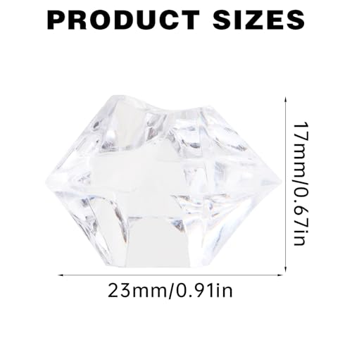 150 Pcs Fake Ice,17 * 23mm,Clear Acrylic Gems Vase Filler,Plastic Diamonds for Table Decoration DIY Craft Aquarium Display Party Centerpieces. - color: Clear, size: 17MMx23MM