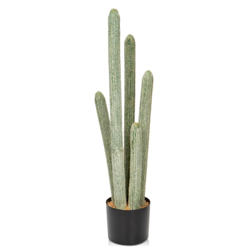 DILATATA 29.5” Tall Fake Cactus Plant Potted Large Cactus 'Old Man Cactus' Big Cacti Plants Artificial Cactus for Home Garden Office Decor Housewarming Gifts Faux Cacti - color: Old Man