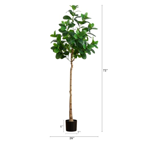 Nearly Natural 6ft. Artificial Audrey Ficus Tree - size: 6ft