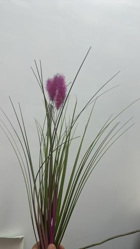 Ttranewsoo Artificial Grass, Fake Grass, Artificial Shrubs, Wheatgrass Cattails Fake Grass Decorations, Artificial Plants, Ornamental Grass, Outdoor Fake Grass, Green Leafy Decorations (12PCS) - color: Greenish-purple