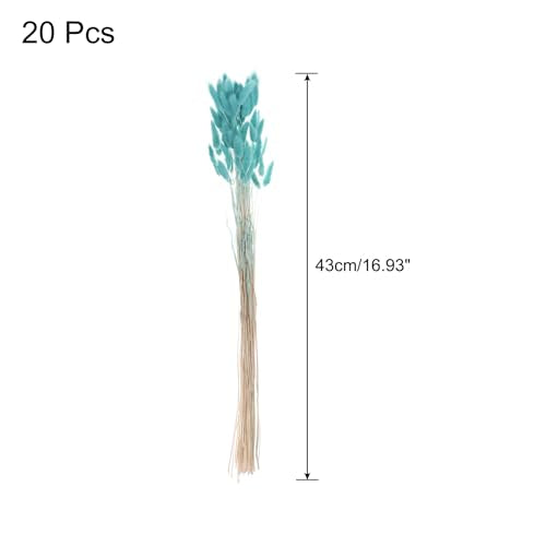 MECCANIXITY 20 Pcs Faux Pampas Grass,17"/43cm Fake Pampas Grass Decor for Living Room Party Wall Vase Wedding Decoration, Dark Blue