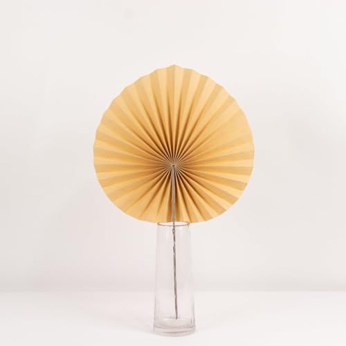 Efavormart 6 Pack 25 inch Natural Dried Tropical Palm Leaf Paper Fans, Handheld Folding Fans for Boho Farmhouse Wall Decor and Table Centerpieces - color: Type2