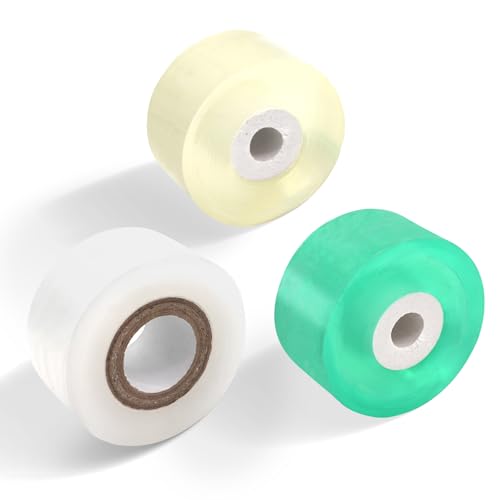 HAINANSTRY Grafting Tape 3PCS, Stretchable Garden Grafting Tape for Fruit Trees, Tree Plant Tape, Plants Repair Tapes for Floral Fruit Tree, Budding Tape(Green & White & Yellow) - size: Pack of 3