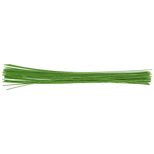 Decora 24 Gauge Green Floral Wire Green Paper-Wrapped Floral Stem Wires for Crafts 16 inch,50/Package - color: green
