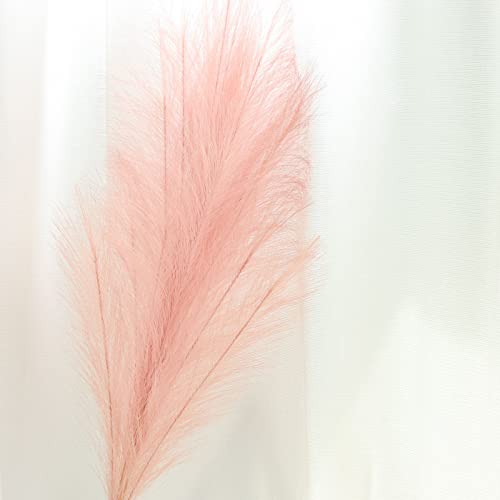 Tableclothsfactory 3 Stems | 44" Dusty Rose Artificial Pampas Grass Plant Sprays, Faux Branches Vase Flower Arrangement - color: Dusty Rose