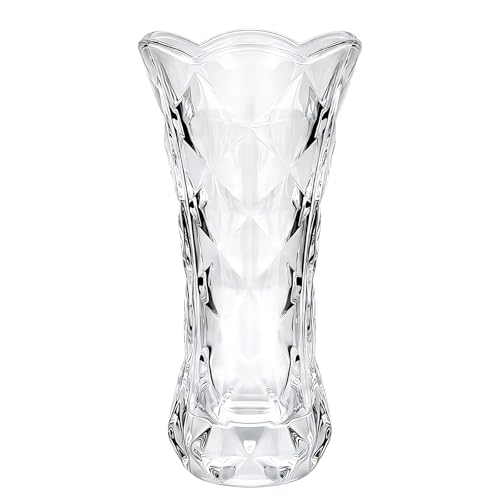 12 inch Flower vase,Large Crystal Glass Vase,Crystal Clear Glass Vases for Flowers,Banquet,Wedding,Birthday,Living Room,Dining Table