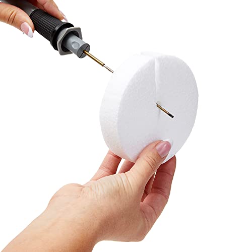 Juvale White Round Floral Foam Circles - 12-Pack, 4 x 4 x 1 in - Foam Blocks for Crafts & Floral Arrangements - Smooth Surface for Painting & Decorating