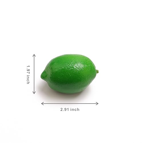 12PCS Green Simulation Lemon Fake Fruit - Realistic Kitchen Table Decoration for Thanksgiving & Christmas - color: 12pcs Green Lemon
