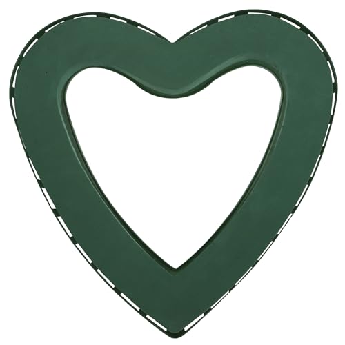 Heart Floral Foam Cage for Fresh Flowers,with Wet Floral Foam Blocks and Suction Cup, Suitable for Wedding,Home,and Garden Decorations.
