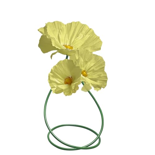 Wedding Giant Flowers Decorations, Large Paper Flowers, Artificial Flower Art Wall Decoration for Reception Banquet Outdoor Ceremony Church Spring Wedding Arrangements 3 Pack (Yellow) - color: Yellow Poppy