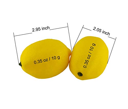 Artificial Lemons Simulation Lifelike Small Lemons Fake Fruit for Home Kitchen Wedding Party Decoration Photography 20pcs Set (Yellow) - size: 20 Pcs - Normal Size