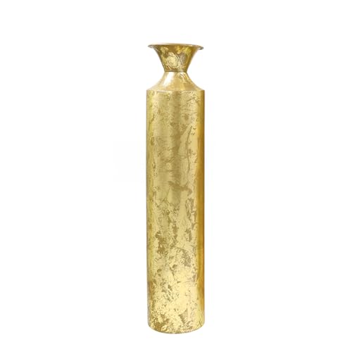 Hosley Decorative Gold Metal Tall Floor Vase. Ideal Gift for Floral Arrangements Weddings Party Spa Reiki Meditation Settings O5 (27.25" High) - color: Gold, size: 27.25" High