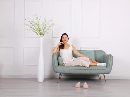Leewadee Decorative Tall Floor Vase for Living Room Decor, 41 inches, White, Resin - color: White, size: 41 inches