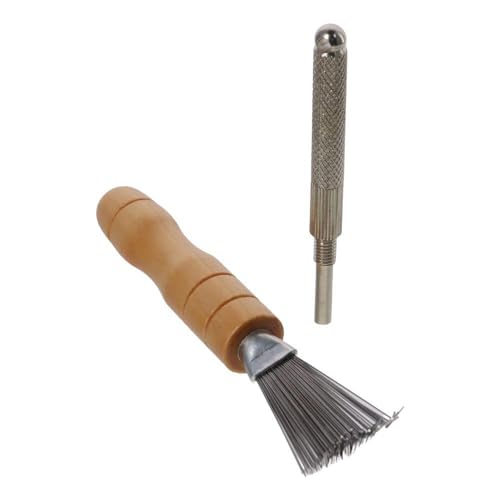 diyhub 2Pcs Straightener Flower Frog Brush Ikebana Tool Set,Floral Frogs Cleaner Tool for Correction Cleaner Auxiliary Supplies