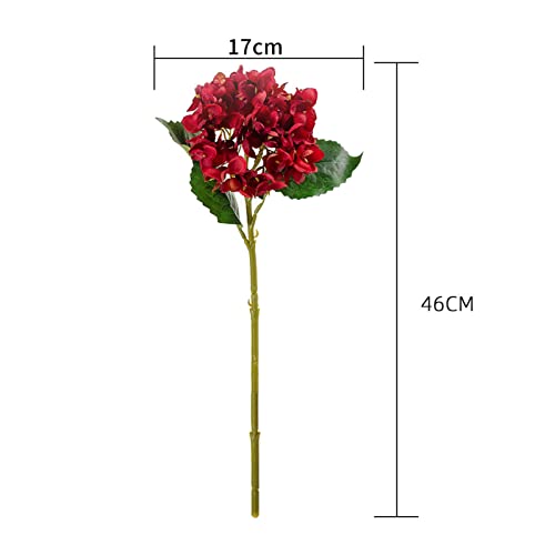 1 Branch Artificial Flower,Realistic Looking No Watering 6 Forks Simulation Hydrangea Wedding Decoration Home Decor Coffee