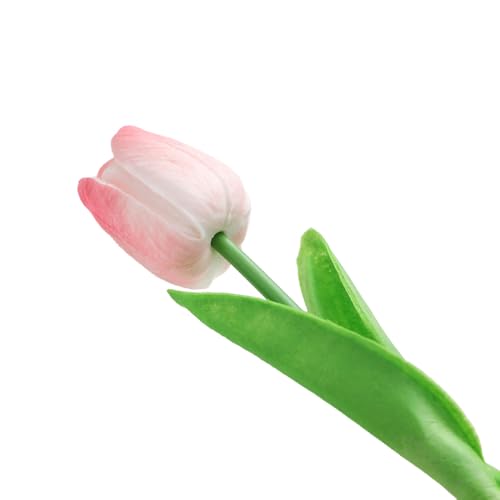 Tulip simulation flowers wedding fake flowers decoration room bedroom floral arrangement living room decoration flower art dining table bouquet tactile moisturizing home decor (Light Peach Pink) - color: Light Peach Pink