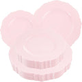 WDF 60pcs Pink Plastic Plates - Baroque Pink Disposable Plates Including 30 Dinner Plates 10.25inch, 30 Dessert Plates 7.5inch for Upscale Wedding/Baby Shower/Spring - color: Pink, size: 60PCS
