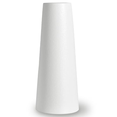 Simple Modern White Ceramic Vase - 10 Inch, Perfect for Pampas Grass, Rustic Table Centerpieces, Home Office Decor - color: White, size: Large: 10 inches