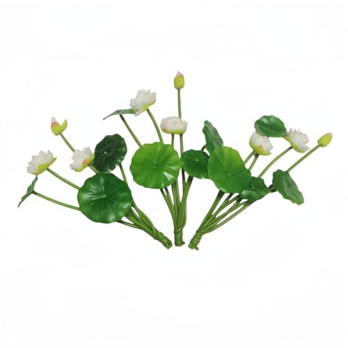 3 Pcs Light Pink Artificial Flower Water Lily,10" Silk Plants Floating Flowers,Plastic Flowers Lotus Flowers,Realistic Fake Flowers Lotus Decor Used for Fish Tank Decoration Home Decor - color: Light Pink