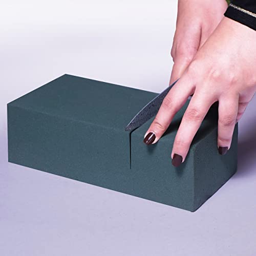 FLOFARE Pack of 6, Dry and Wet Floral Foam Blocks for Fresh and Artificial Flowers, Each (7.8” L x 3.5” W x 2.4” H), for Wedding, Birthdays, Home, Office, and Garden Decorations - size: Pack of 6