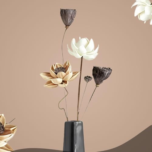 Small Ceramic Bud Vase Square Flower Single Stem Vase Black Modern Home Decorative Floral Centerpiece for Wedding and Office - color: Black