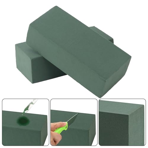 IHDYPPEW 16 PCS Green Floral Foam Blocks, 7.8"L x 2.4"W x 3.54"H Floral Foam for Flower Arrangements, Dry and Wet Florist Foam for Flowers, Flower Foam Bricks for Flowers Business, Outdoor, Weddings - size: 16 PCS 7.8 x 2.4 x 3.54 inch