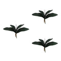 ARTIBETTER 3 Pcs Artificial Phalaenopsis Orchid Leaf Stems with 5 Green Leaves Each Eva Foam for Home Office Party Decoration