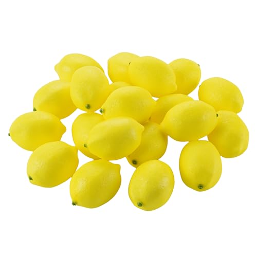 20PCS Artificial Lemon, Realistic Lemon Fake Fruit, Realistic Lemon Ornaments, Summer Fruit Party Photography Teaching Props, Home Kitchen Table - size: 20PCS