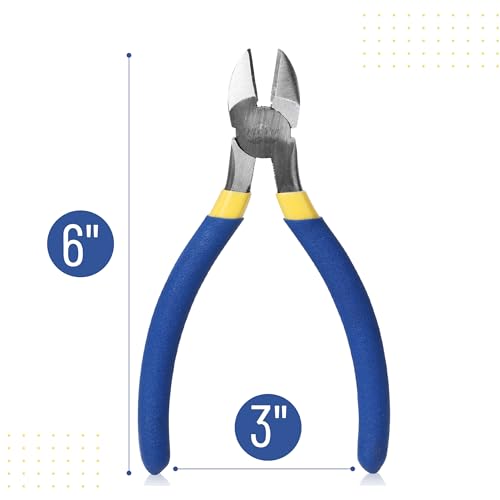 Mr. Pen- Wire Cutter, 6 Inch, Wire Cutters, Diagonal Wire Cutters | Flush Cutter, Nippers, Side Cutters, Flush Cutters, Diagonal Cutter, Cutting Pliers, Floral Wire Cutter, Wire Pliers - color: Blue, size: 6 inch, 1 Pack