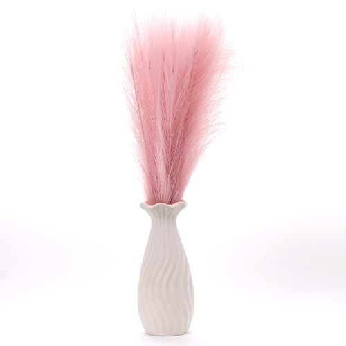 Faux Pampas Grass Decor ， 21.7 Inch Artificial Pampas Grass Pink Reed Grass, Vase Filler for Home Decor, Room, Bathroom, Wedding, Table Centerpiece - 20PCS - color: Pink