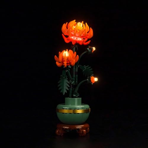 LED Light Kit for Lego Icons Chrysanthemum Flower Décor Building Set, Compatible with Lego 10368, Decoration Lights Gift (Only Light, No Building Models) - color: Chrysanthemum Flower 10368, size: Standard Version
