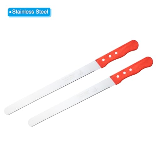 PATIKIL Floral Foam Knife, 2 Pcs 42.5 x 3.1CM, 48 x 3.1CM Florist Professional Cutting Knife for Flower Foam Block Cake, Wooden Handle - size: 42.5 x 3.1CM, 48 x 3.1CM