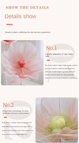Giant Flower Decoration for Wedding Background, Party Decoration, Birthday Party, Photography Props, Shop Window Props, Banquet, Stage, Mall Display (Purple-E) - color: Purple-e