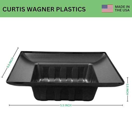 Curtis Wagner Plastics FAC-9900 Flower Arrangement Container (5-Pack) Size 5.5" x 5.5 x 2.5| Plastic Box for Floral Arrangement, Small & Large Flowers | Perfect for Weddings, Proms, Centerpiece - style: Arrangement