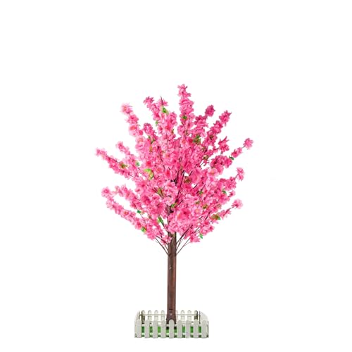 Artificial Blossom Cherry Trees Indoor Decor - Handmade Natural Fake Cherry Blossom Tree, Pink Blossom Tree for Outdoor Party Wedding Anniversary, Yard Decoration - size: 4 ft