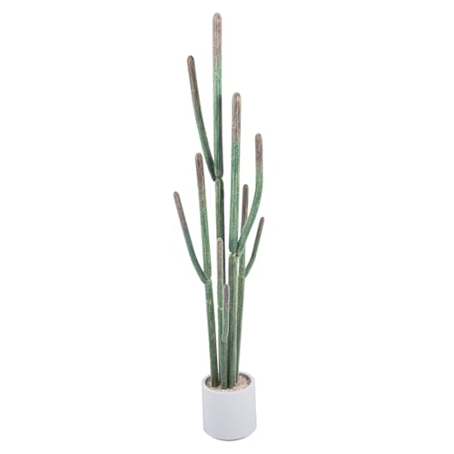 Nafresh Tall Faux Cactus Plant，62in Realistic Texture Tall Fake Plant, Artificial Cactus Large with White Planter Indoor Outdoor for Home Office Living Room Bedroom Foyer Porch Decor. - size: 62in with plastic white planter