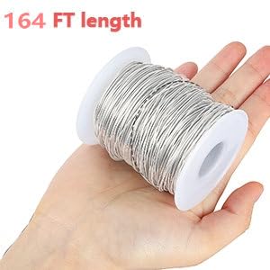 22 Gauge (0.6MM) /164 Ft Stainless Steel Wire: Ideal for Jewelry Making, Bailing, and Snare Trapping - size: 22 Gauge