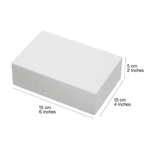 Crafare 8 Pack Craft Foam Blocks 6X4X2in Polystyrene Brick Rectangle for Arts School Projects Sculptures Floral Arrangements Modeling and Centerpieces - size: 6x4x2inch 8pcs