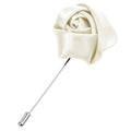 1Pcs Flower Lapel Pins,Rose Pins for Men for Dance,Party,Wedding - color: White