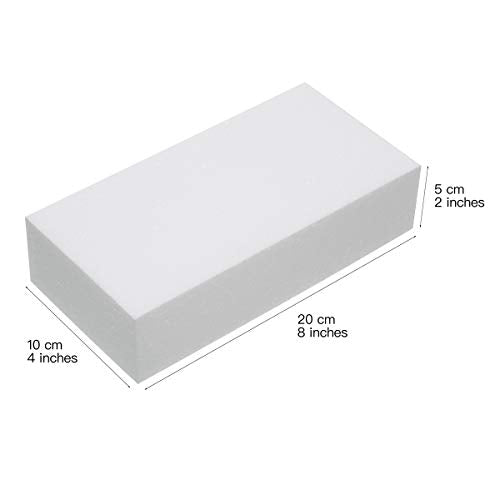 Crafare 8 Pack Craft Foam Blocks 8X4X2 Inch Polystyrene Brick Rectangle for Arts,School Modeling Projects Sculptures,Floral Arrangements,Party Table Centerpieces - size: 8x4x2inch 8pcs