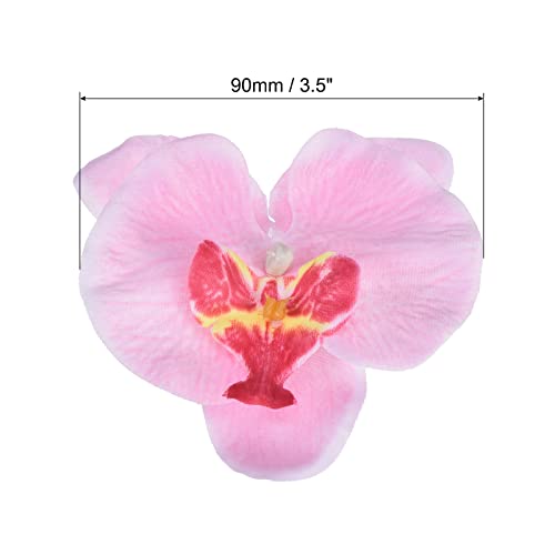 PATIKIL 3.5" Artificial Orchid Flower Heads, 20 Pack Silk Phalaenopsis Fake Butterfly Orchid Heads for Wedding Floral Bouquet Decor DIY Craft Making, Pink - color: Pink, size: 3.5"