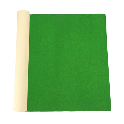 MECCANIXITY Artificial Model Grass Mat 16 Inch x 39 Inch Artificial Grass Turf Realistic Fake Grass Decor for Model Trains Scenery Craft Lawn Garden Decoration, Medium Green - color: Medium Green